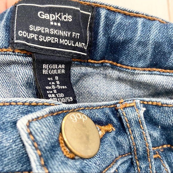 GAP KIDS Super Skinny Fit Ripped Jeans Size 8 - Picture 3 of 5